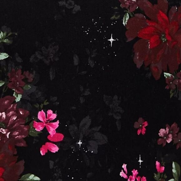 0X 12W Large Torrid Ponte Floral Lace Hem Skirt - Picture 3 of 12